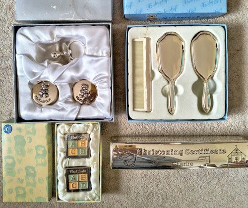 Bundle Job Lot Vintage Baby Christening Silver Plated Christening Gifts
