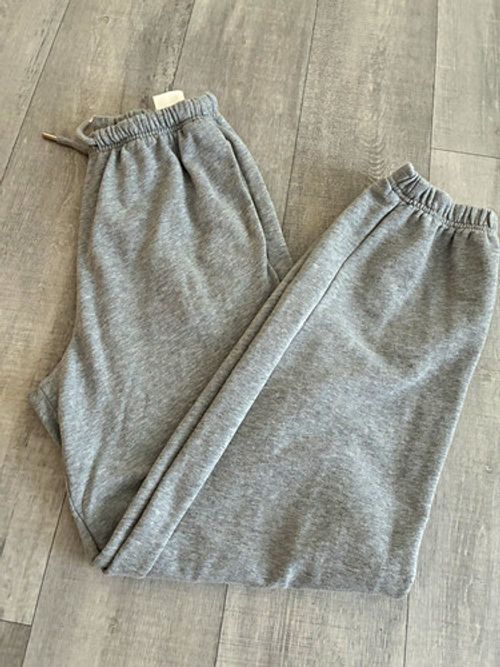 ARKET Grey Cotton Fleece Jogger Trousers Drawstring Elastic Waist XS