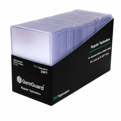 GemGuard Clear Toploaders Pokemon MTG Rigid Card Sleeves (25-100) Pack 3"x4"