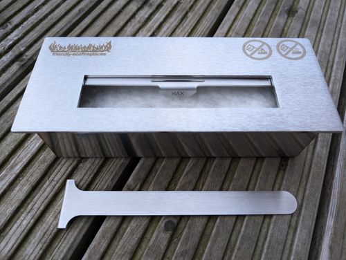 DIY BIO-fireplace burner insert 220mm 0.7l adjustable lid with ceramic wool — image 1