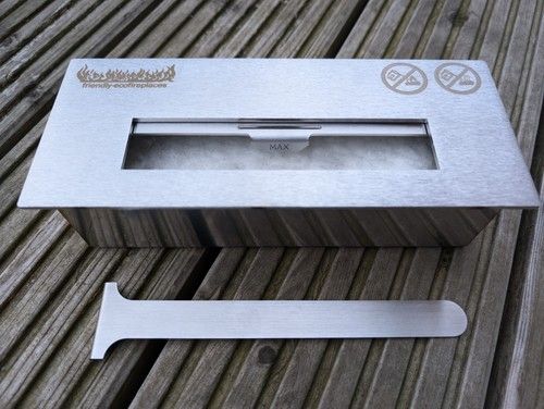 DIY BIO-fireplace burner insert 220mm 0.7l adjustable lid with ceramic wool