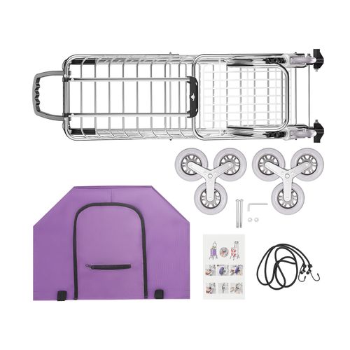 Folding Shopping Trolley Cart with Wheels 88LBS Capacity Foldable Basket UK — image 8