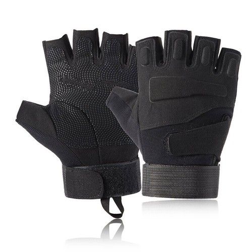 Tactical Half Finger Gloves Men's Army Military Combat Police Patrol Fingerless