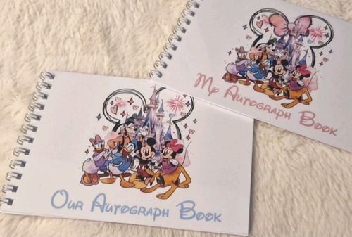 A6 Personalised Mickey / Minnie Autograph Book Holiday Disney Inspired — image 1