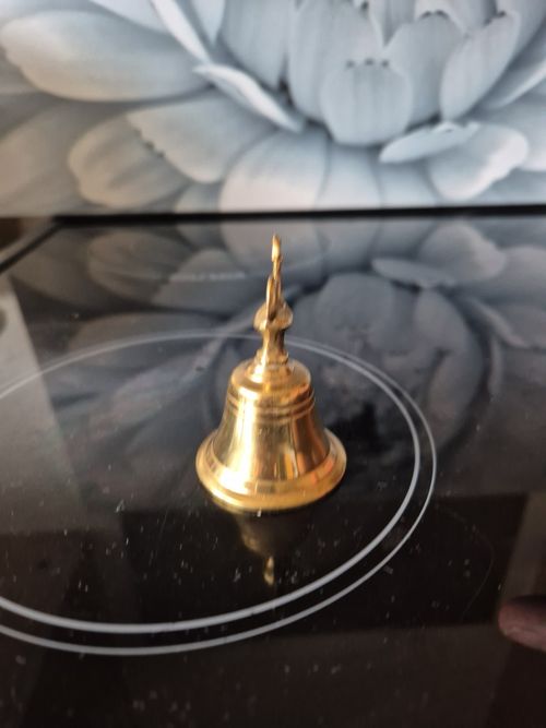 Decorative Solid Brass Bell With Cockrel Figure On The Top — image 9