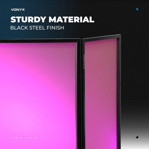 Vonyx DB2 Foldable DJ Screen - 4 Panel Scrim Facade Booth for Events — image 3