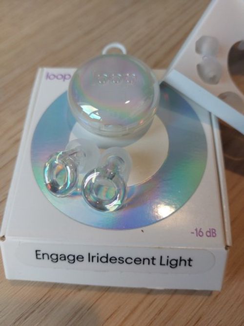 Loop Earplugs Iridescent Light Engage Official Genuine Transparent rainbow sheen