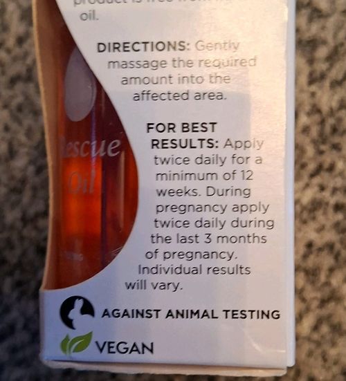Derma V10 Rescue Oil 75ml for Stretch Marks, Scars, Dry Skin, Vegan — image 1