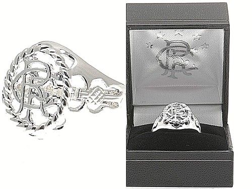 GLASGOW RANGERS FC LICENSED STERLING SILVER CREST RING COMPLETE IN GIFT BOX RFC