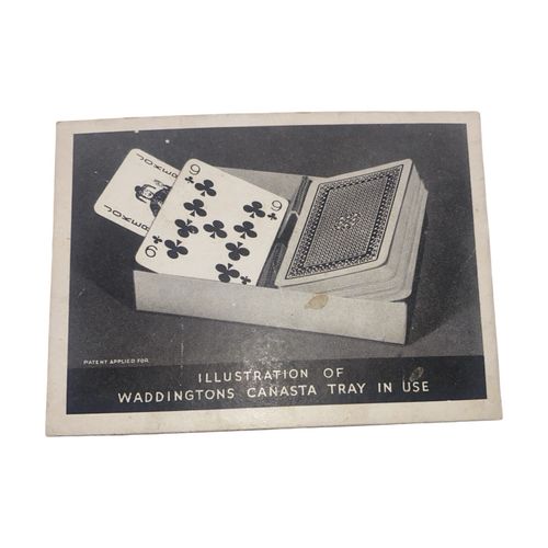 Waddingtons Canasta Card Game Set 2 Decks Tray Rules Vintage UK — image 9