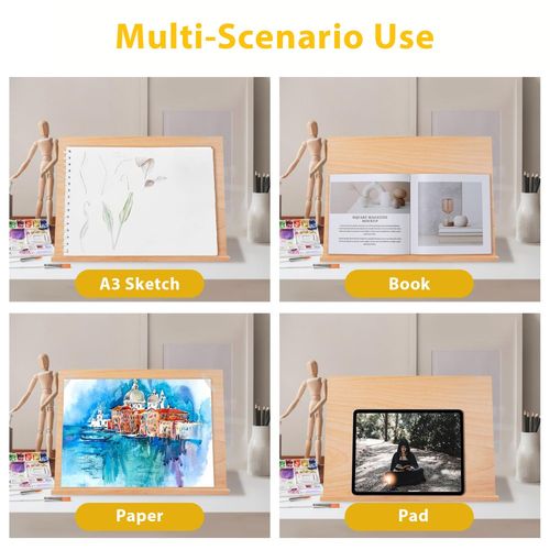 Art drawing board Adjustable drawing sketching board wood paint tool Portable — image 13