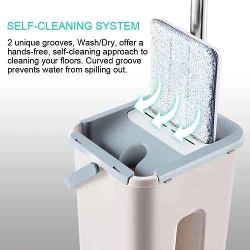 360° Flat Mop and Bucket Set Mop Dry Squeeze & Multi-Functional Wash — image 3