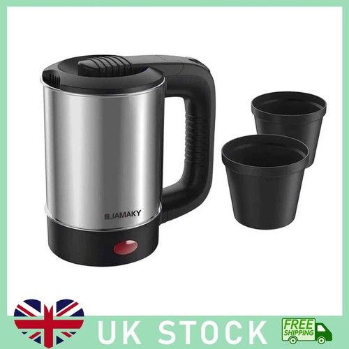 24V 500ML  Portable Kettle Travel Hot Water Heater Car Van Caravan Camper Silver