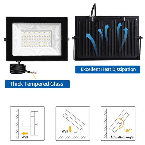 LED Floodlight Motion Sensor Security 200W Wall Light Security PIR Flood Light — image 3