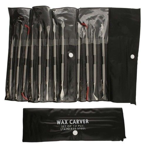 12pce Stainless Steel Wax Carver Set Clay Soap Carving Art Craft Scultping Tools