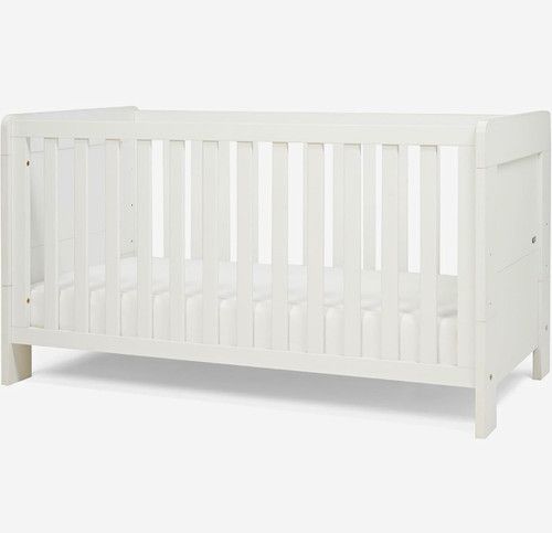 Tutti Bambini Alba White 3-in-1 Cotbed, Mattress & Sheets Included, 140 x 70 cm