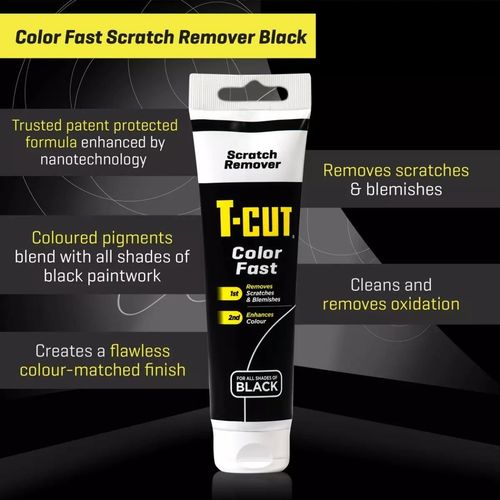 T-Cut Scratch Remover Color Fast Paint Restorer - Black - 150g + Wax Applicator — image 5