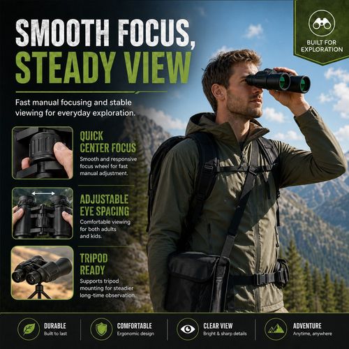 20x50 Military Binoculars Powerful Long Range BAK4 HD Telescope Hunting — image 3