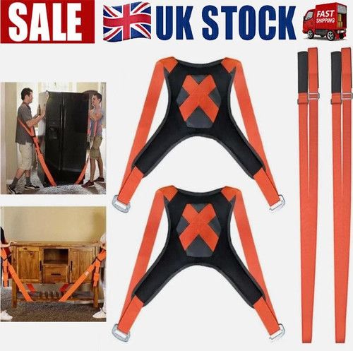 2Pcs Lifting Moving Straps Carry Conveying Belts For Moving Refrigerator Sofa UK