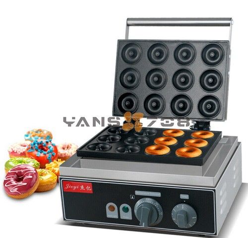One Electric Mini Round Donut Machine 12 Grids Donut Maker FYX-12A 220V New