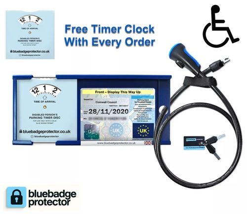 Blue Badge Double Protector Disabled Anti Theft Lock Security Holder Wallet — image 1