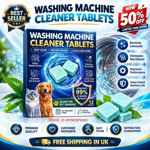 24 Pack Prime Drum Washing Machine Cleaner Pro,Deep Clean Drum & Remove Descaler