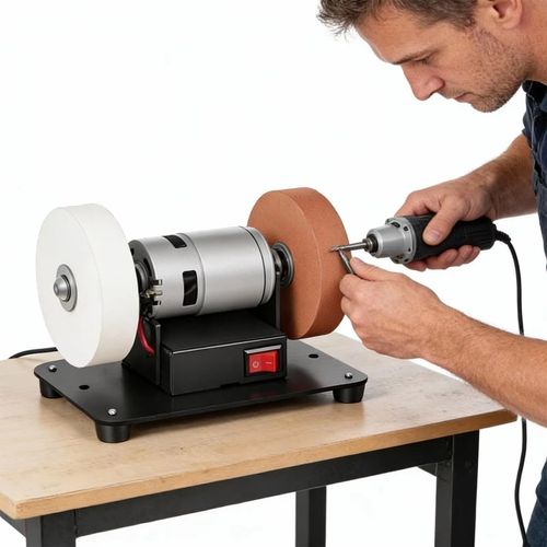 Electric Sander w/ 2 Wheels Electric Bench Grinder Sanding Machine Adjustable — image 13