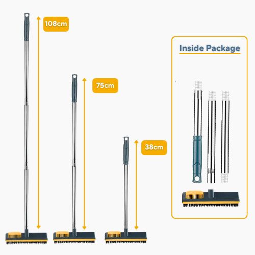 ONESAVE® Floor Scrubbing Brush Long Handle Soft Bristle Cleaning Brushes Mops — image 3