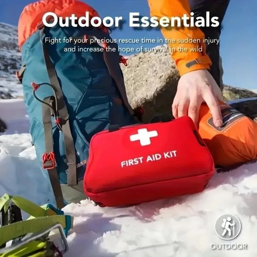 GATARN 220 pcs First Aid Kit Bag Medical Emergency Travel Home Car Taxi Work — image 5