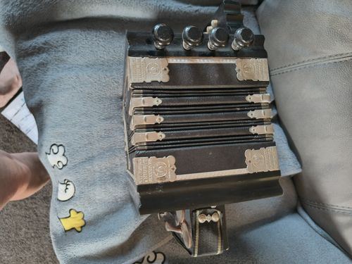 Professional Chromatic Small Button Accordion 29 Buttons 17 Bass 12 Treble Black — image 3