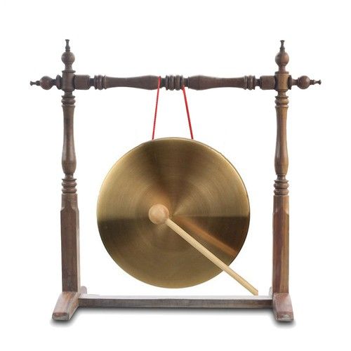Mini Copper Gong Traditional Brass Instrument Handheld Percussion Instrument 4in
