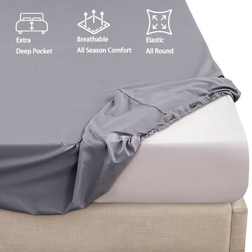 Extra Deep 40 CM Fitted Sheet Single Double King Super King Size Bed Sheets Uk — image 5