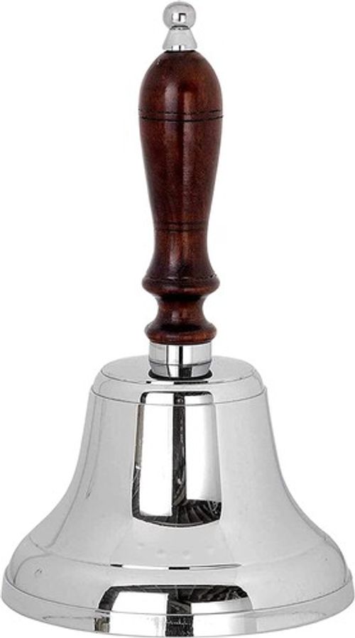 Hand Bell Nickle plated Traditional School Dinner Reception Last Order Pub Bell