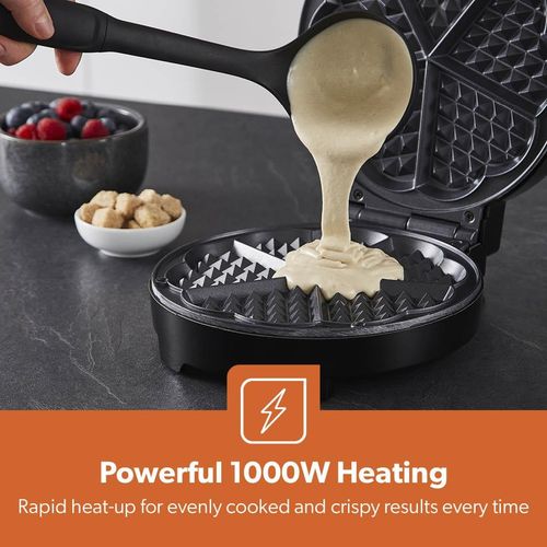 GEEPAS Waffle Maker Iron Heart Shape Non Stick 5 Belgian 1000W Machine Baking — image 4