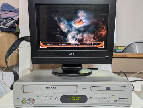 Technika Nicam DVR100 VHS DVD Combi combo Player Silver both VHS & DVD Working — image 2