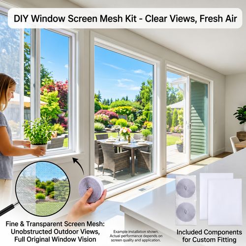Window Fly Screen & Insect Net | Bug Net Mosquito Net Mesh for Windows White — image 12