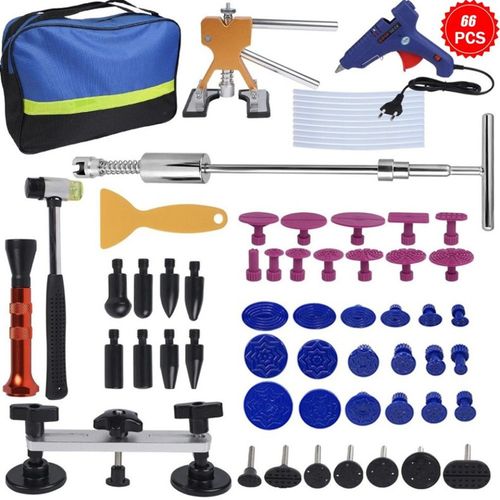 66PCS PDR Car Paintless Kit Dent Puller Lifter Repair Removal Hail Glue Gun Tool — image 1