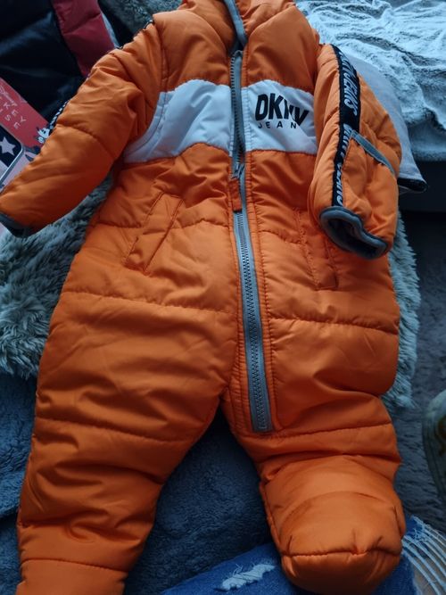 NEW  GENUINE DKNY UNISEX   ALL IN ONE COAT JACKETS  SUIT  warm  6-9 MONTH LINED — image 2