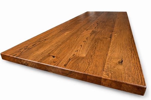 Solid Oak Worktop Rustic 100% Wood Old Bassano Oiled Square Edge Custom Size — image 1