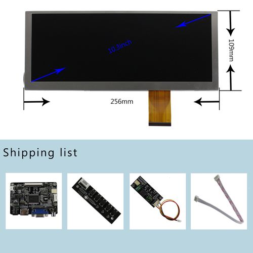 10.3" CLAA103WA01 XN 1280x480 LCD Screen HD VGA AV LCD Controller Board — image 5