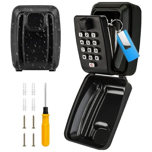 Large Key Safe Box Wall Mounted 12-Digit Combination Outdoor Key Storage Box UK