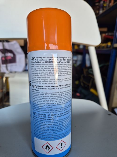 Ambersil Anti Static Foam Cleaner 400ml Multi Purpose Electronics Cleaning Spray — image 2