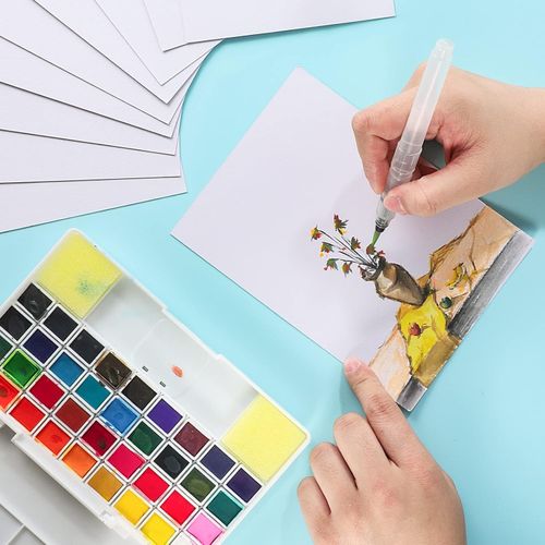 60 Sheets Watercolour Paper Bulk, 140 lb/300 GSM Cotton Cold Press Water Colour — image 4