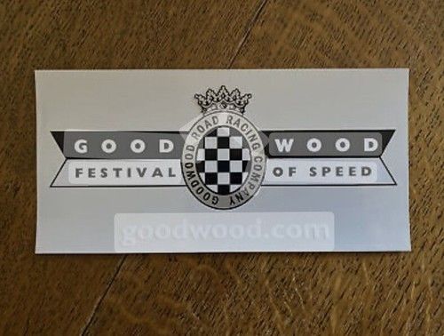 GENUINE GOODWOOD GRRC Festival of Speed - Interior Sticker - New 21.5cm x 10.5cm