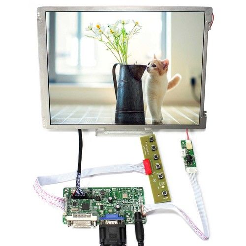 DVI VGA LCD Controller Board 10.4" 800x600 LED backlight LCD replace G104SN03 V1