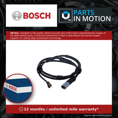 Brake Pad Wear Indicator Sensor fits BMW 520D 2.0D Front 10 to 17 B47D20A Bosch