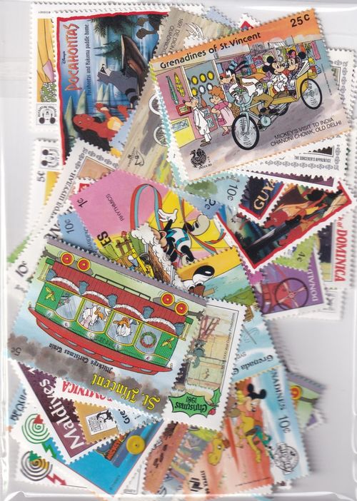 Walt Disney Stamps - 50  Different Stamps - Mint — image 3