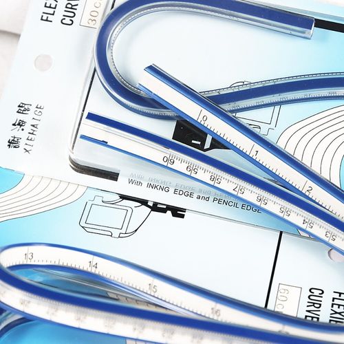 60cm Flexible Curve Ruler Drawing Measurement Bendable Measure Drafting Plastic — image 5