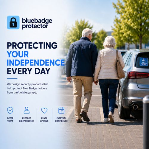Blue Badge Protector Disabled Anti Theft Holder Lock & Timer Clock Set Wallet — image 12