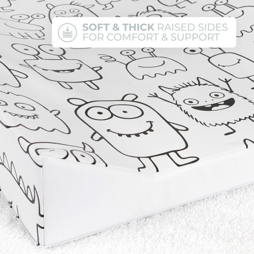 Anti Roll Changing Mat Monsters -  Padded Waterproof Soft & Wipe Clean — image 13